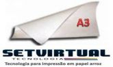 Papel Arroz A3 tipo A - pacote c/ 50 unidades