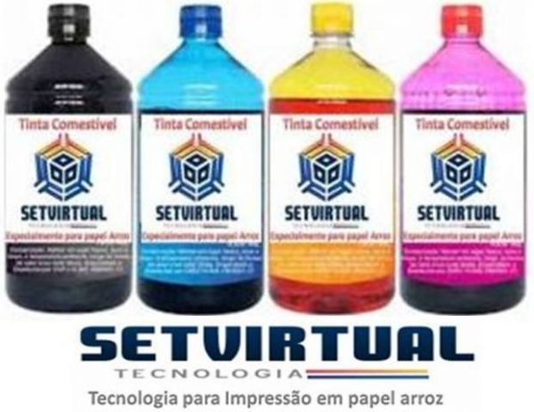 Kit 4 litros de Tinta Comestível